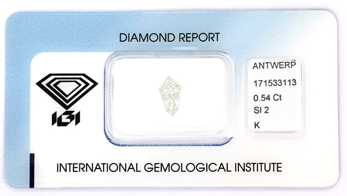 Foto 1 - Diamant Hexagonal Drachen Schliff 0,54ct IGI Zertifikat, D6786
