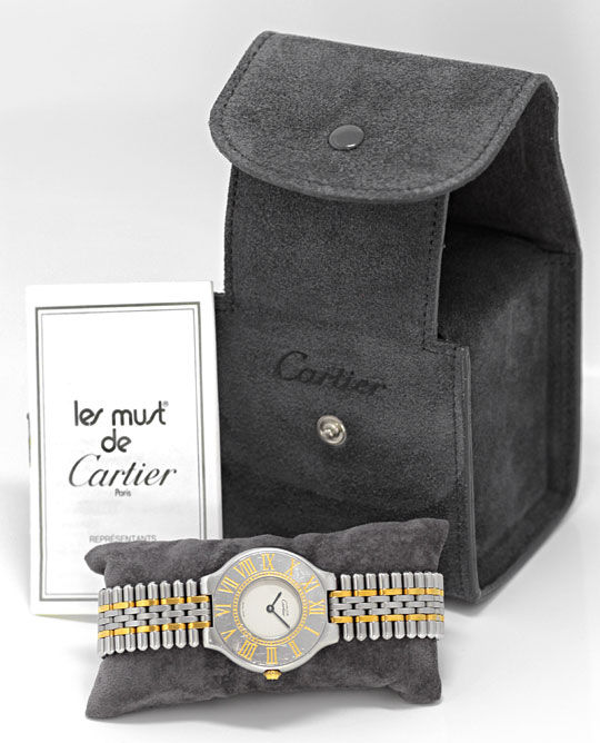 Foto 4 - Cartier Armbanduhr must de Cartier Montre 21 Stahl-Gold, U2339